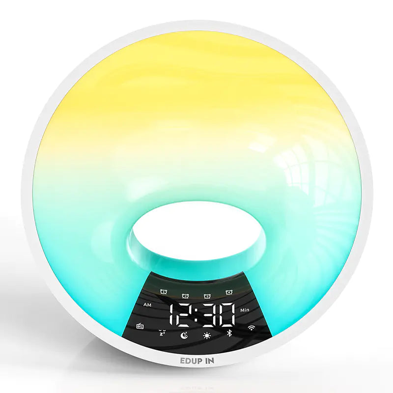 Smart App Alarm Clock with White Noise & Sunrise Lights